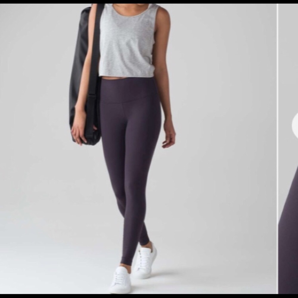 lulu wunder under pant high rise black grape sz2